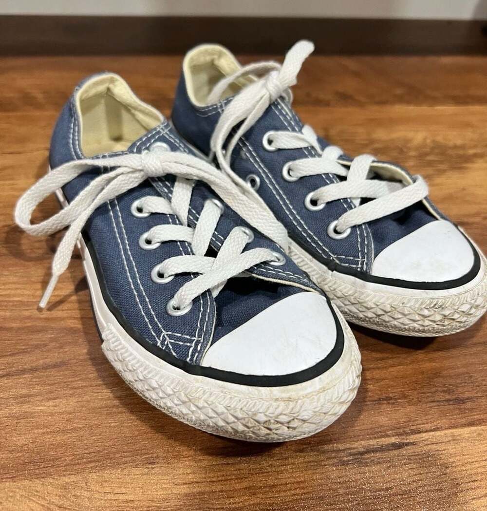 Converse Chuck Taylor All Star Low Top Blue Youth Sneakers Size 12